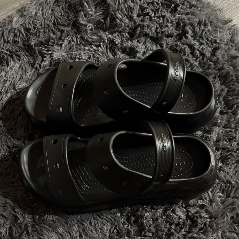 CROCS Black Women's Wedges